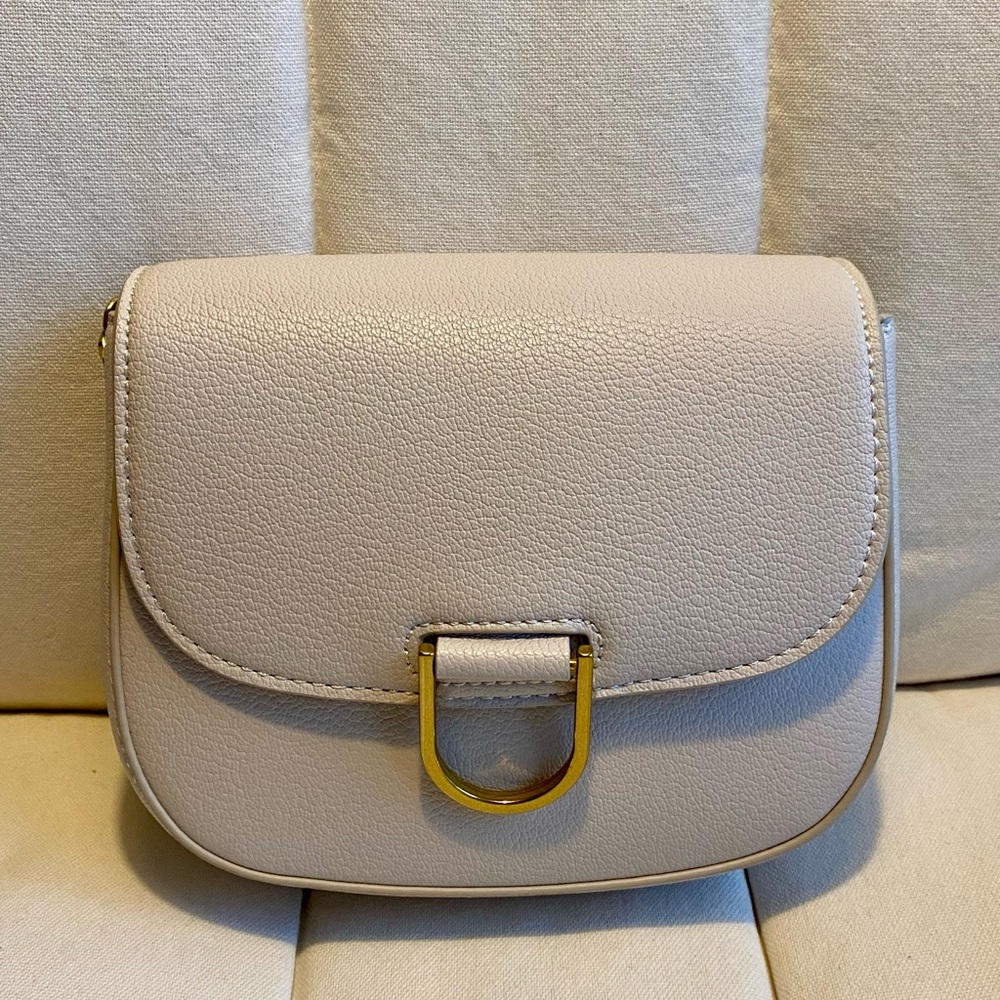 MANGO White and Gold Shoulder/Crossbody Bag